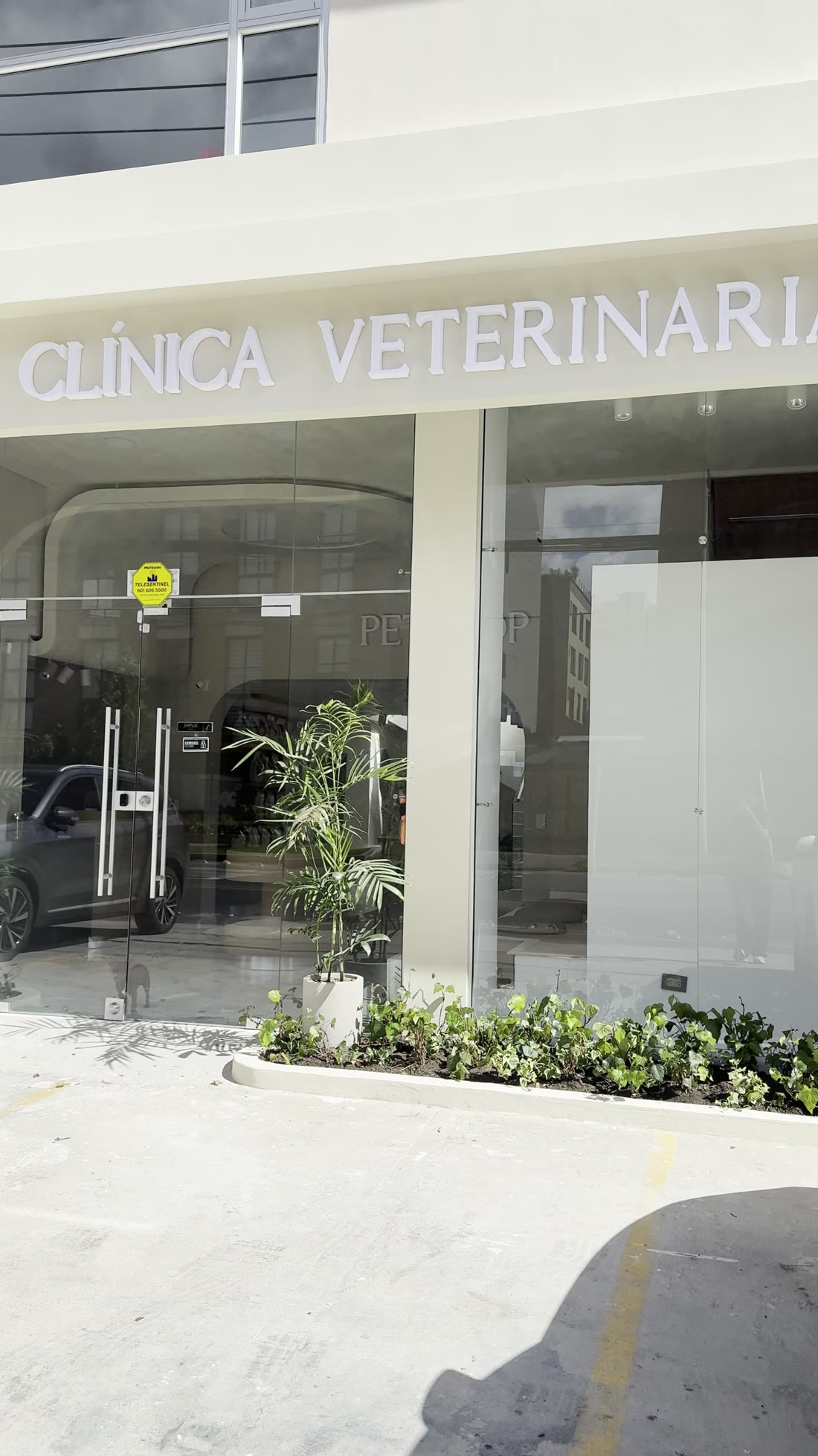 Entrada de la clínica veterinaria